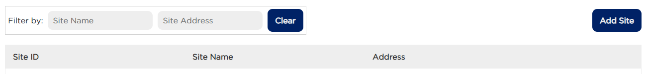 Add Site table